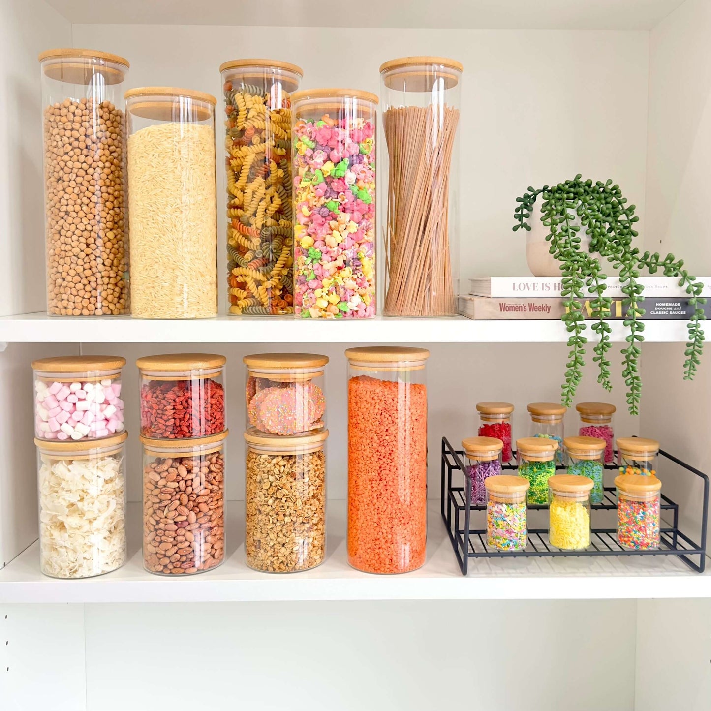 2100ml Glass Storage Jar with Bamboo Lid