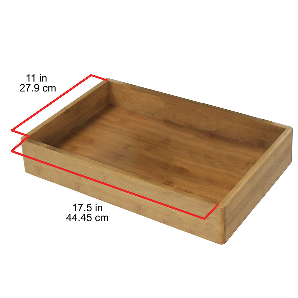 Oceanstar Portable Storage Cart with 3 Easy Removable Bamboo Trays