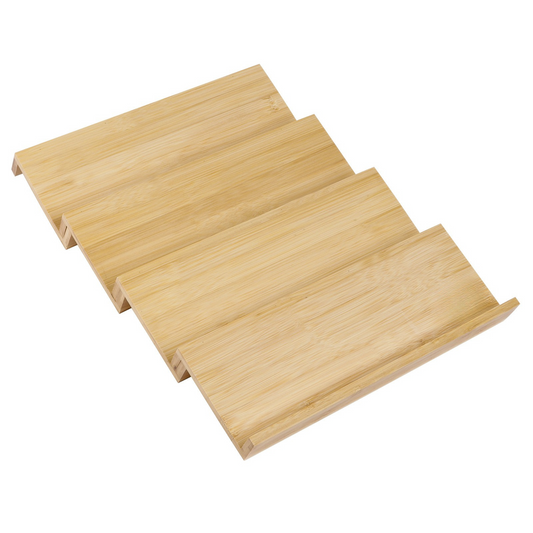 Bamboo Drawer Spice Rack – 4-Tier Organiser Set