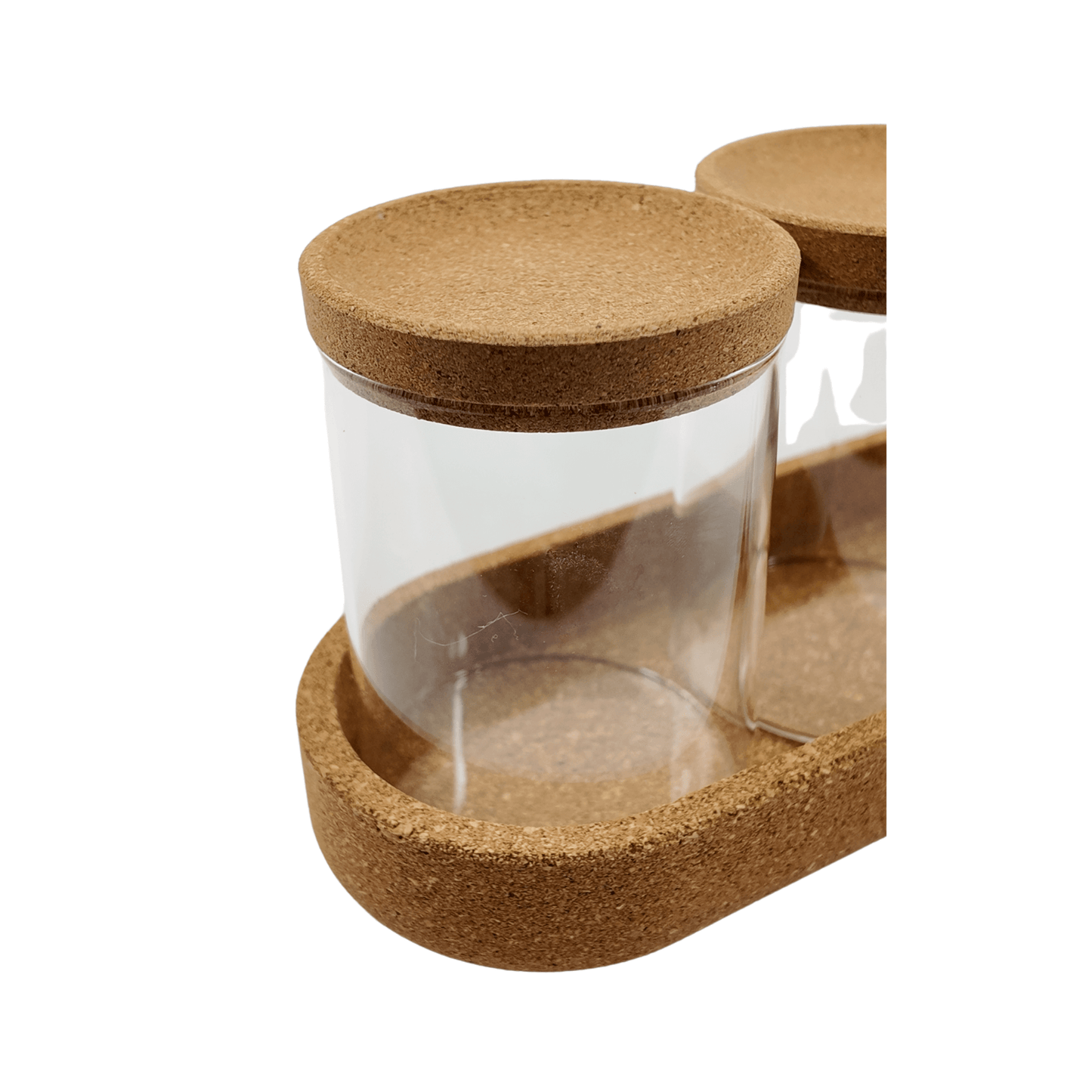 Glass Jar Trio with Cork Lids – 450ml Pantry Set