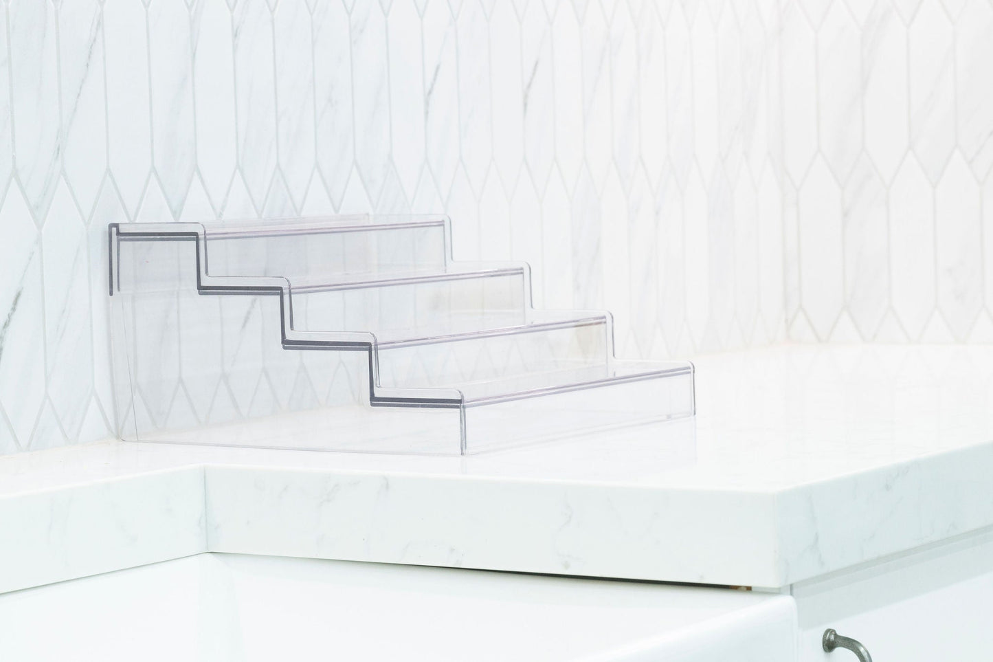 Expandable 4-Tier Clear Spice Rack Organiser