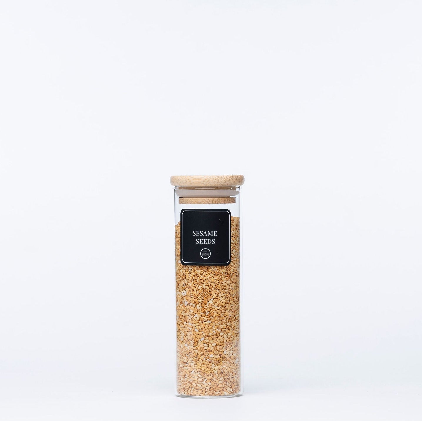 Round Glass Spice Jars with Bamboo Lid – 3 Sizes-7