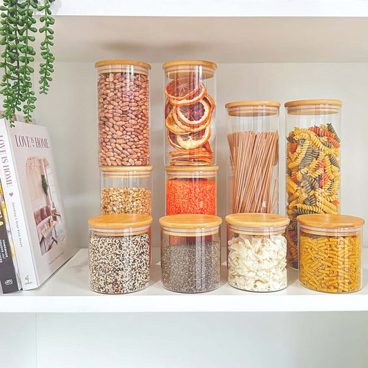 2100ml Glass Storage Jar with Bamboo Lid
